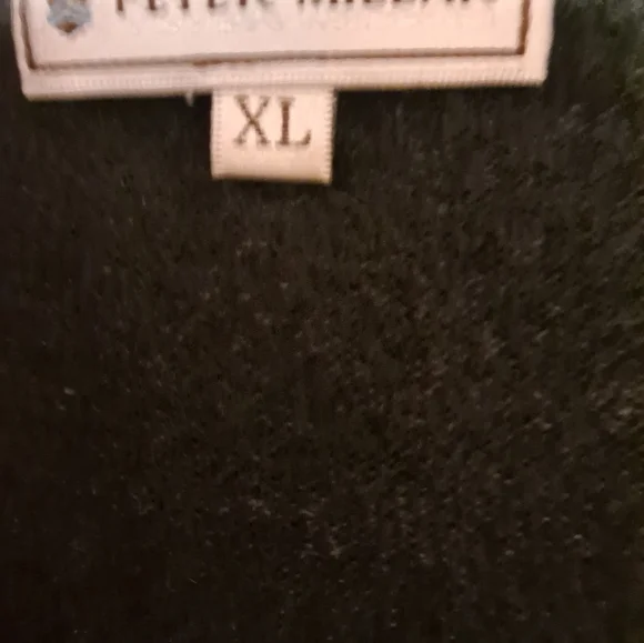 Peter Millar 100% Pure Cashmere Grayish Embroidered V-NeckXL Sweater